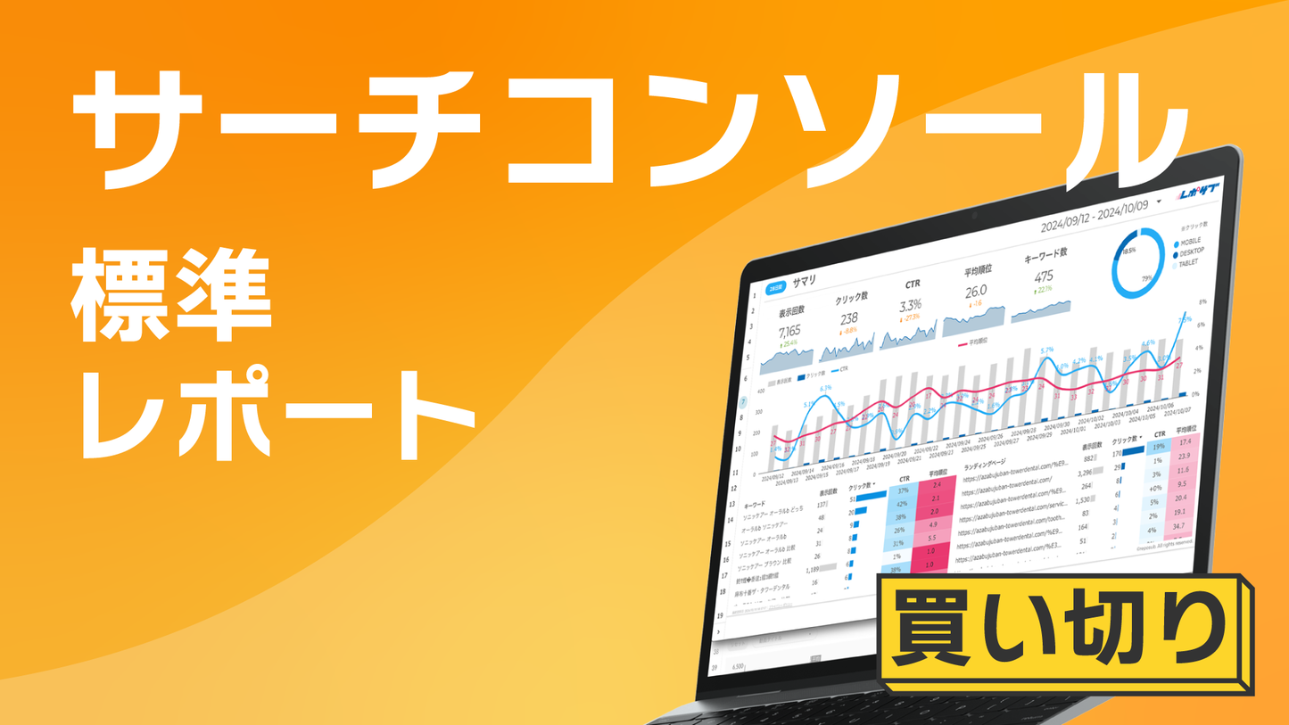 【買い切り】レポートテンプレート全セット GA4/GA4 EC専用/Googleサーチコンソール/Google広告