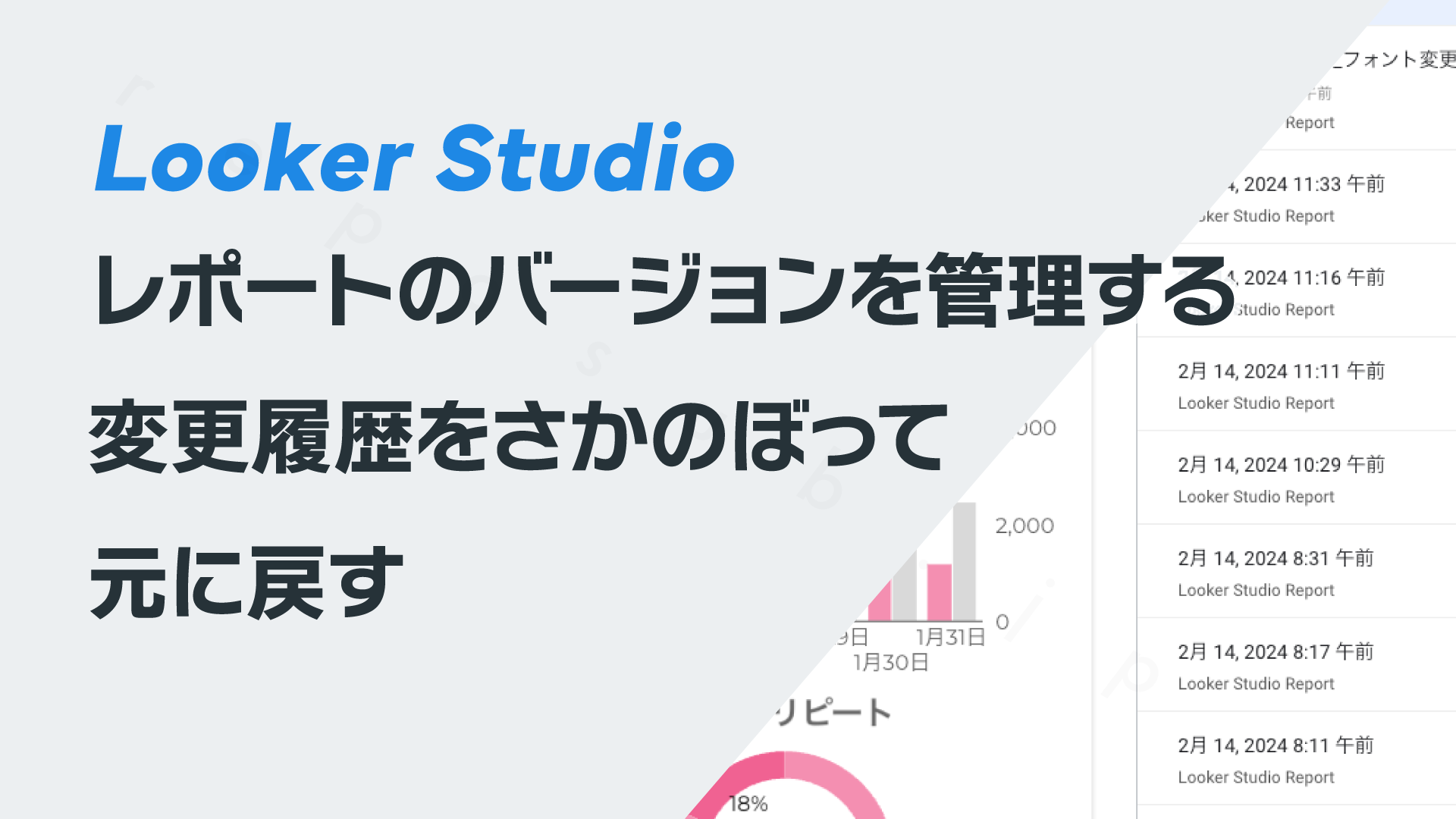 Looker Studioのレポートのバージョンを管理する／変更履歴をさかのぼってもとに戻す