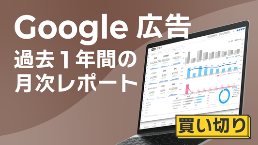 【買い切り】Google広告レポート：過去１年間の月次レポート（対象期間を過去13カ月に設定済み）Looker Studio