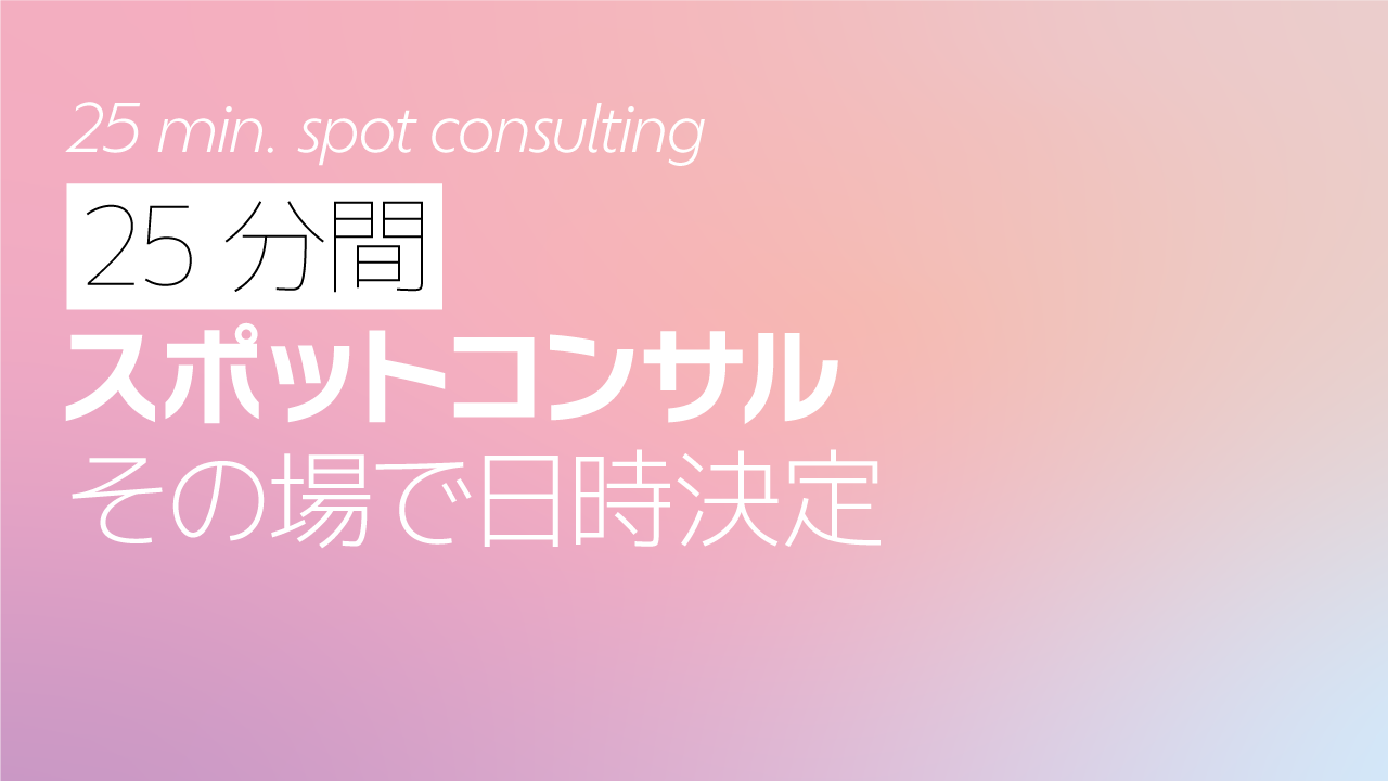 スポットコンサル《25分間》